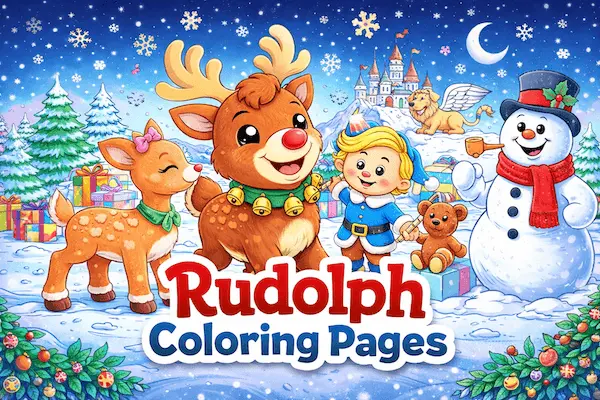 Rudolph Coloring Pages
