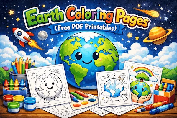 Earth Coloring Pages (Free PDF Printables)